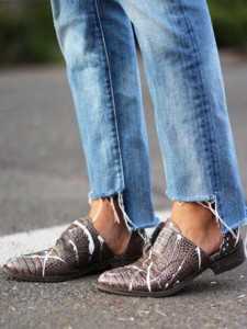 STREET STYLE- Vaqueros deshilachados y desiguales