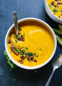 Crema de calabaza y zanahoria